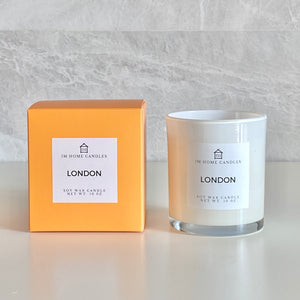 LONDON Soy Wax Candle | White Tea | Bergamot | Jasmine | Thyme